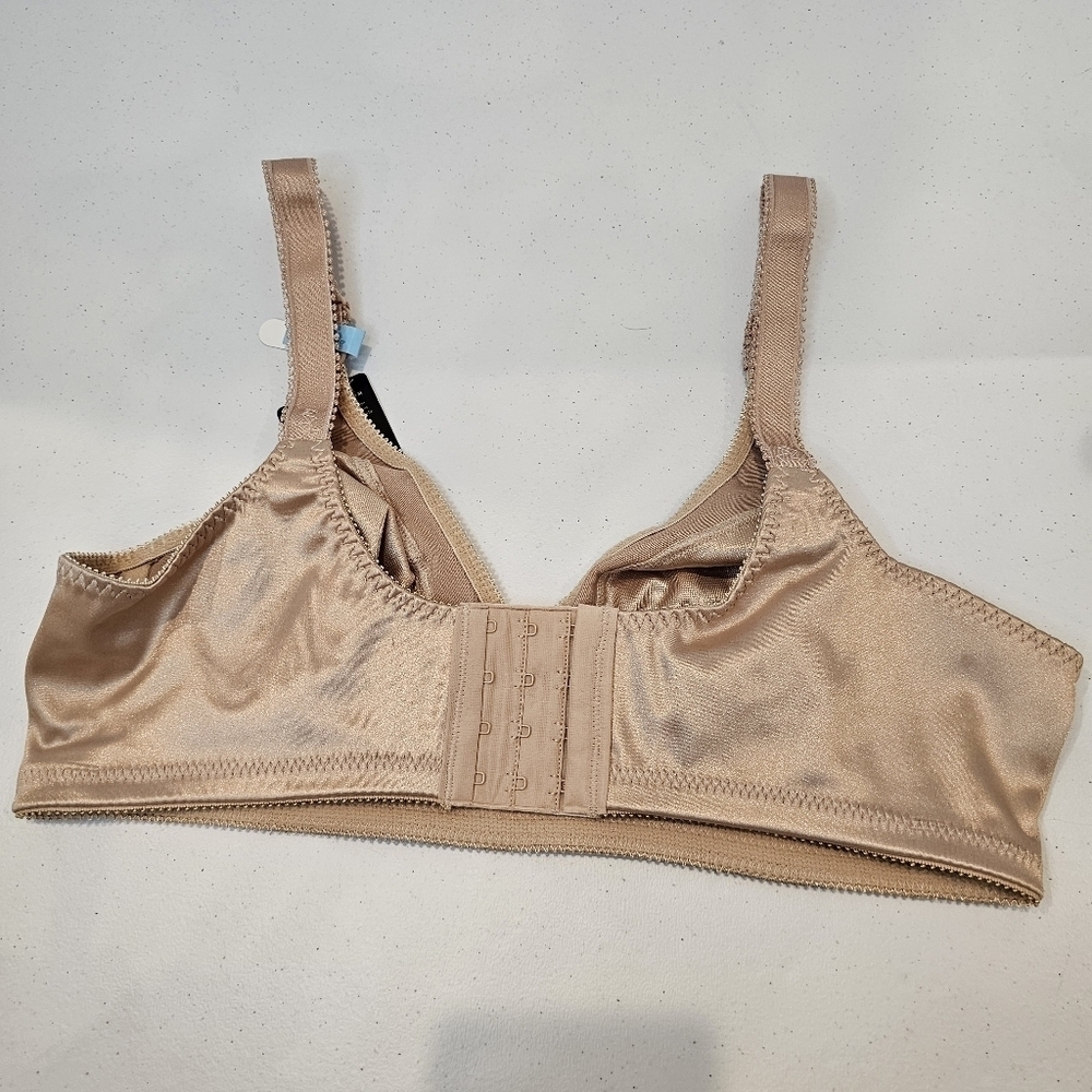 Bali Double Support Wireless Bra Women's Size 38C Nude  NWT Comfort Hook & Eye - Picture 5 of 8